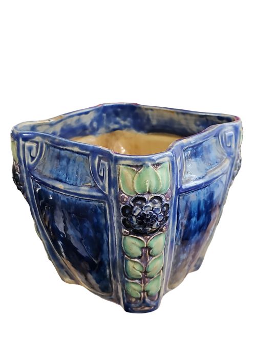 FABULOUS ARTS CRAFTS DOULTON LAMBETH JARDINIERE C1900 ETHEL BEARD - ADDITIONAL PHOTO 14