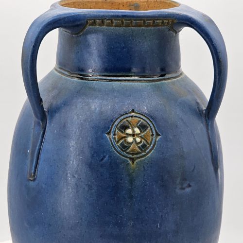 MOBACH UTRECHT SECESSIONISTART DECO VASE BLUE C1915 - ADDITIONAL PHOTO 2