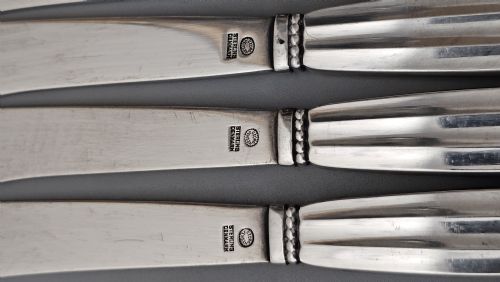 STUNNING VINTAGE GEORG JENSEN 75PCE SILVER ACORN CUTLERY SERVICE PLUS 5 X RARE FRIGAST SILVER SERVERS USED ONLY ONCE - ADDITIONAL PHOTO 6
