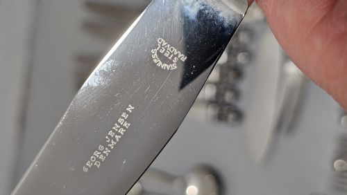 STUNNING VINTAGE GEORG JENSEN 75PCE SILVER ACORN CUTLERY SERVICE PLUS 5 X RARE FRIGAST SILVER SERVERS USED ONLY ONCE - ADDITIONAL PHOTO 18