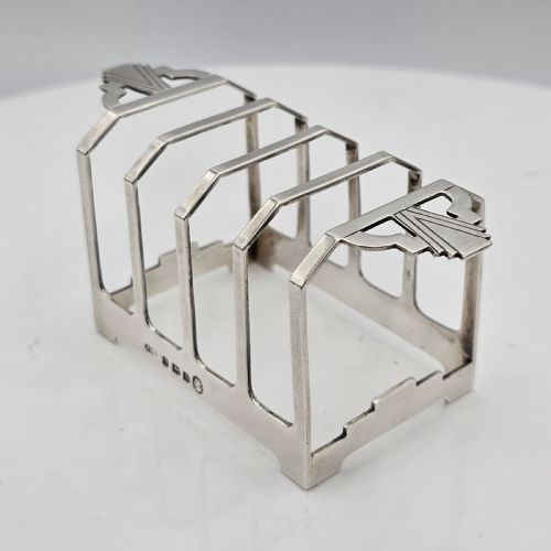 STYLISH ART DECO SILVER TOAST RACK DEAKIN FRANCIS 1935 - ADDITIONAL PHOTO 1
