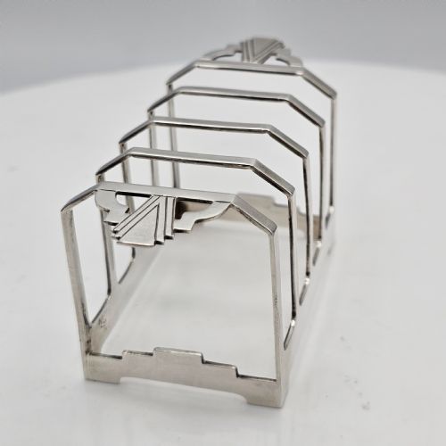 STYLISH ART DECO SILVER TOAST RACK DEAKIN FRANCIS 1935 - ADDITIONAL PHOTO 3