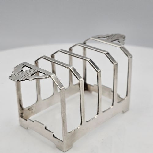 STYLISH ART DECO SILVER TOAST RACK DEAKIN FRANCIS 1935 - ADDITIONAL PHOTO 4