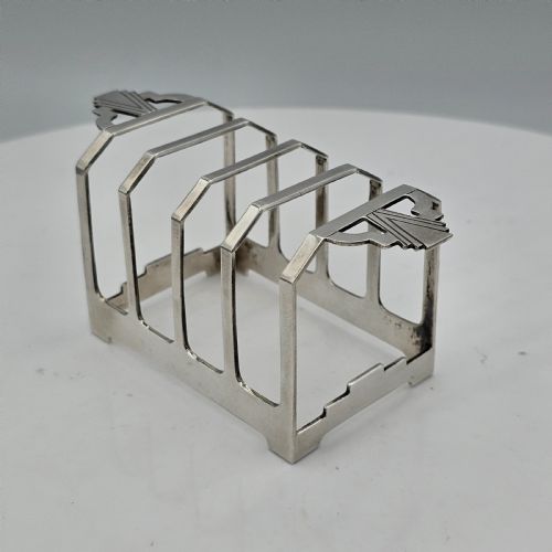 STYLISH ART DECO SILVER TOAST RACK DEAKIN FRANCIS 1935 - ADDITIONAL PHOTO 5