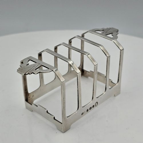 STYLISH ART DECO SILVER TOAST RACK DEAKIN FRANCIS 1935 - ADDITIONAL PHOTO 6