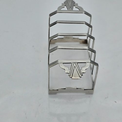 STYLISH ART DECO SILVER TOAST RACK DEAKIN FRANCIS 1935 - ADDITIONAL PHOTO 8