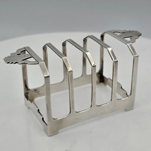 STYLISH ART DECO SILVER TOAST RACK DEAKIN FRANCIS 1935 - ADDITIONAL PHOTO 10