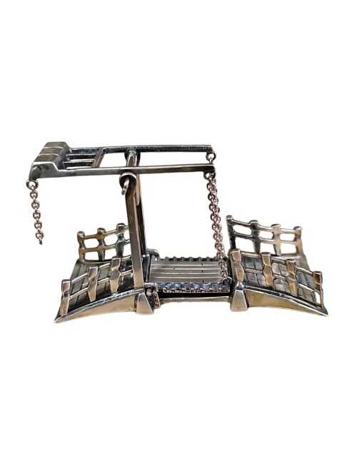 unusual dutch miniature silver working drawbridge c1900 - CATEGORY: ANTIQUE SILVER - DATED 1900