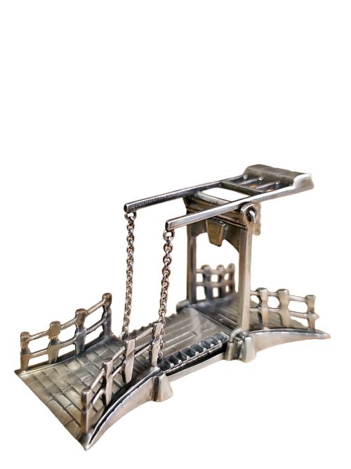 UNUSUAL DUTCH MINIATURE SILVER WORKING DRAWBRIDGE C1900 - ADDITIONAL PHOTO 7