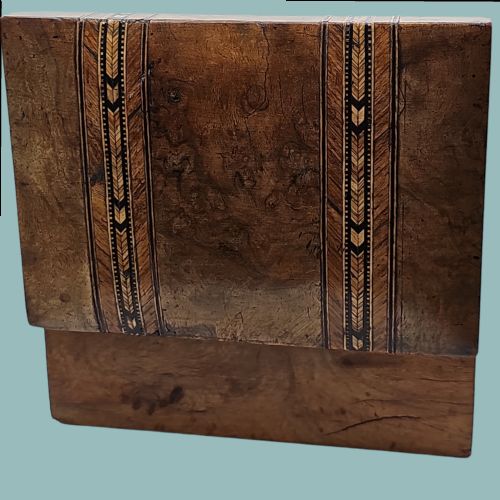 BEAUTIFUL INLAID BURR WALNUT JEWELLERY BOX WITH KEY C1900 - ADDITIONAL PHOTO 7