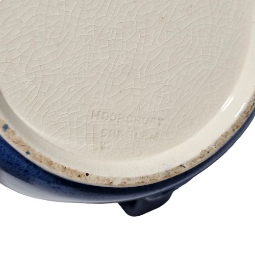 ATTRACTIVE MOORCROFT MOTTLED BLUE SILVER PLATE ARTS CRAFTS BISCUIT BARRELL C1920 - ADDITIONAL PHOTO 11