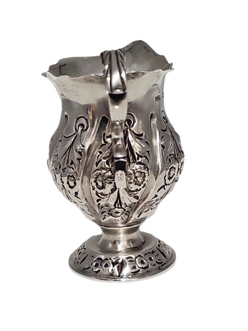 SILVER CREAM JUG BY STOKES IRELAND LTD WILLIAM HENRY STOKES ARTHUR GEORGE IRELAND CHESTER 1897 - ADDITIONAL PHOTO 4