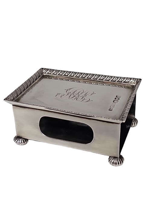 LARGE VINTAGE SILVER MATCHBOX HOLDER LONDON 1898 - ADDITIONAL PHOTO 9
