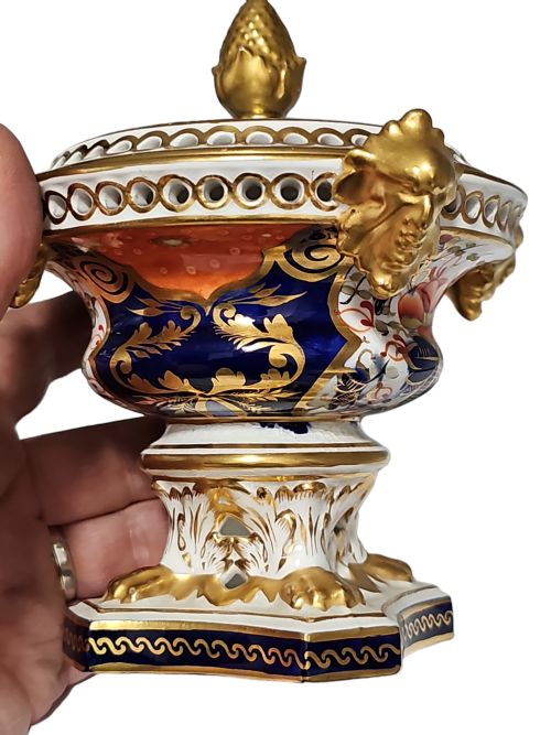 STUNNING PAIR OF BLOOR DERBY POT POURRI VASES EXCELLENT CONDITION C1815 - ADDITIONAL PHOTO 2