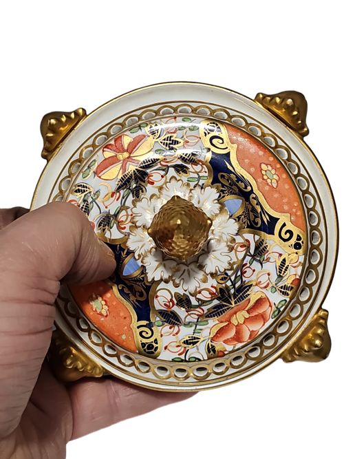STUNNING PAIR OF BLOOR DERBY POT POURRI VASES EXCELLENT CONDITION C1815 - ADDITIONAL PHOTO 3