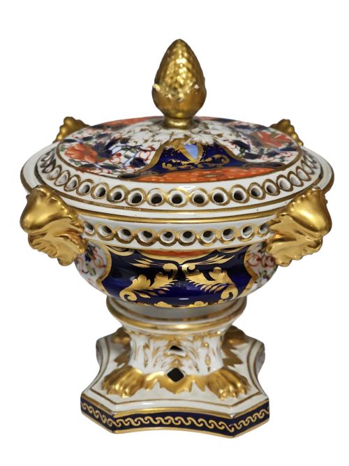 STUNNING PAIR OF BLOOR DERBY POT POURRI VASES EXCELLENT CONDITION C1815 - ADDITIONAL PHOTO 8
