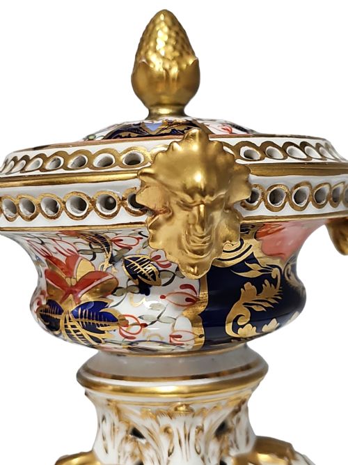 STUNNING PAIR OF BLOOR DERBY POT POURRI VASES EXCELLENT CONDITION C1815 - ADDITIONAL PHOTO 10