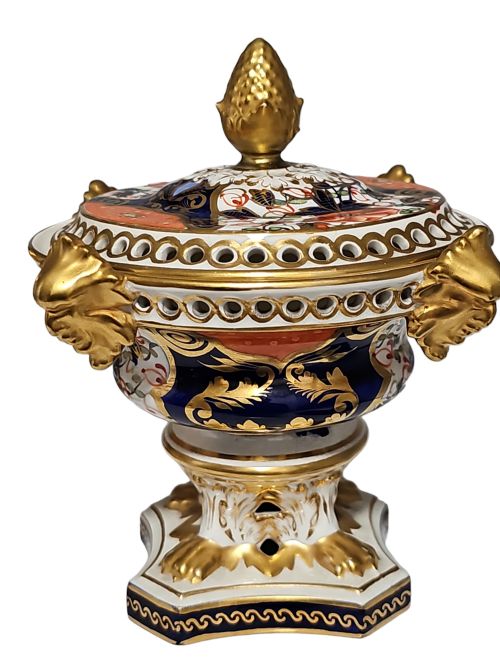 STUNNING PAIR OF BLOOR DERBY POT POURRI VASES EXCELLENT CONDITION C1815 - ADDITIONAL PHOTO 16