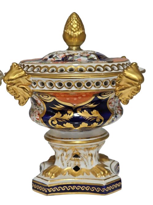 STUNNING PAIR OF BLOOR DERBY POT POURRI VASES EXCELLENT CONDITION C1815 - ADDITIONAL PHOTO 19