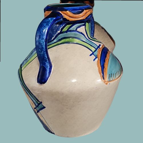 PAIR OF THOMAS FORESTER VASE AMPHORA T F S SEVILLE PHOENIX UNUSUAL COLOURWAY ART DECO - ADDITIONAL PHOTO 12