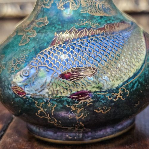 STUNNING RARE 1930'S ART DECO AG HARDY JONES WILTON WARE LUSTRE VASE - ADDITIONAL PHOTO 9