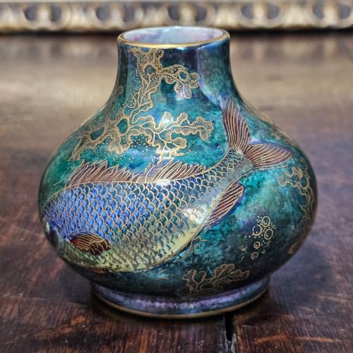 STUNNING RARE 1930'S ART DECO AG HARDY JONES WILTON WARE LUSTRE VASE - ADDITIONAL PHOTO 11