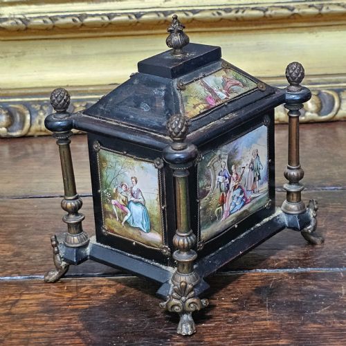 19TH CENT AUSTRIAN VIENNESE ENAMEL JEWELLERY CASKET CHEST - ADDITIONAL PHOTO 18
