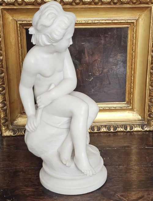 VERY FINE 505CM 19THC CARVED WHITE MARBLE FIGURE JEUNE DIANNE AFTER THE 18THC ORIGINAL SIGNED FALCONET - ADDITIONAL PHOTO 1