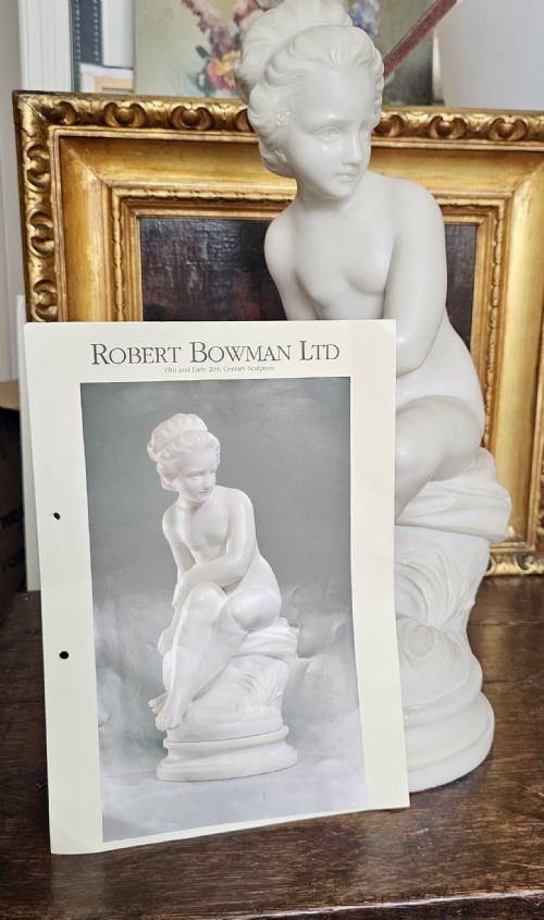 VERY FINE 505CM 19THC CARVED WHITE MARBLE FIGURE JEUNE DIANNE AFTER THE 18THC ORIGINAL SIGNED FALCONET - ADDITIONAL PHOTO 22