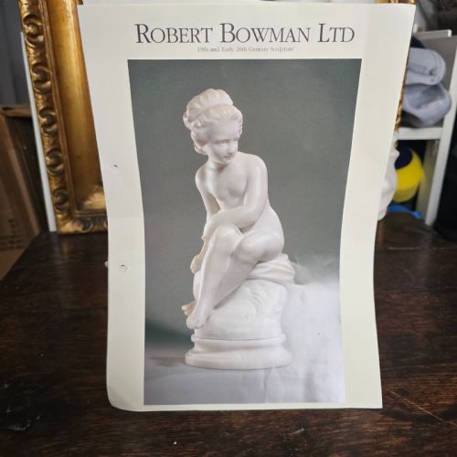 VERY FINE 505CM 19THC CARVED WHITE MARBLE FIGURE JEUNE DIANNE AFTER THE 18THC ORIGINAL SIGNED FALCONET - ADDITIONAL PHOTO 24
