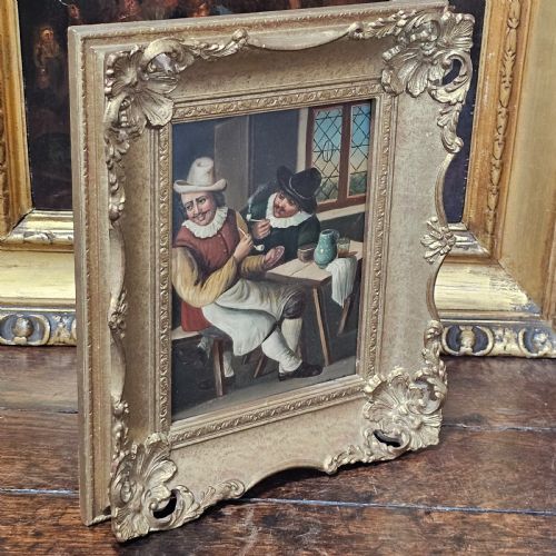 FINE 19THC OIL PAINTING ON COPPERTIN INN SCENE - ADDITIONAL PHOTO 1