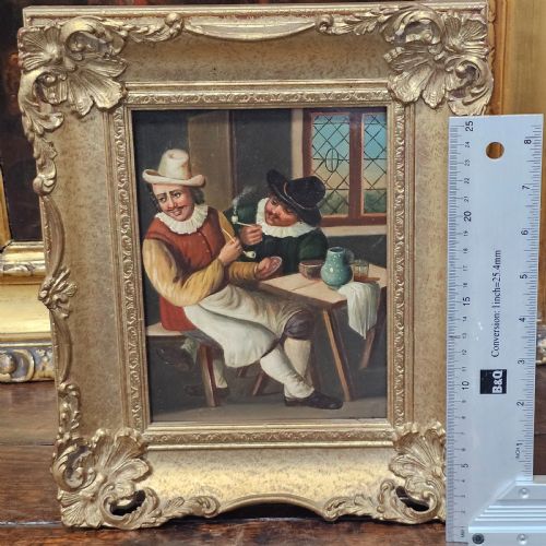 FINE 19THC OIL PAINTING ON COPPERTIN INN SCENE - ADDITIONAL PHOTO 5
