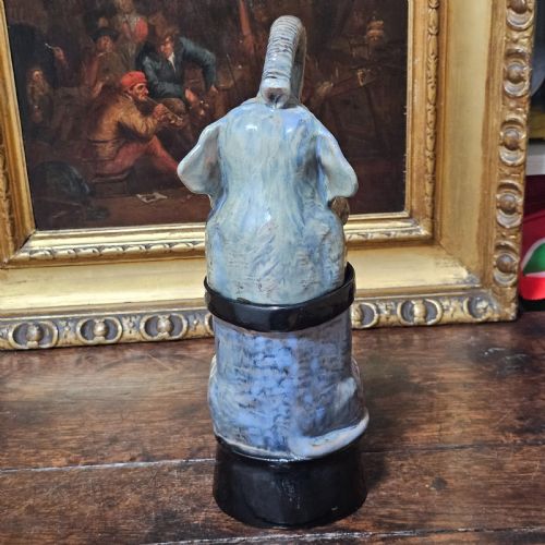 FABULOUS EARLY 20THC POTTERY ELEPHANT BISCUITTEA JAR C1930S - ADDITIONAL PHOTO 2