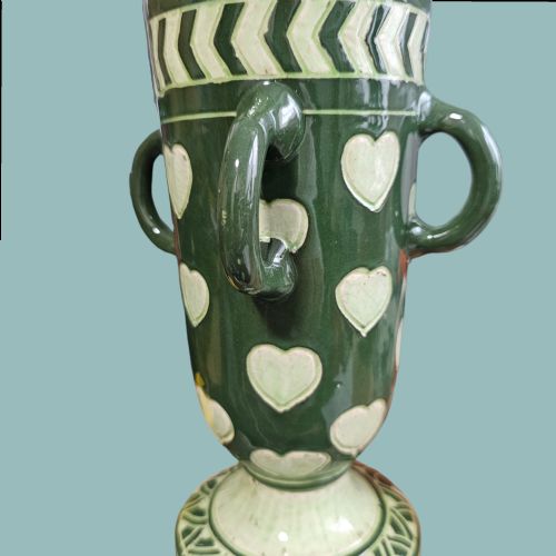 VERY RARE SIGNED FREDERICK HURTON RHEAD VASE EARLY 1900S - ADDITIONAL PHOTO 1