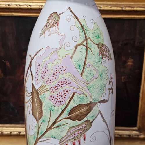 MONUMENTAL ANTIQUE ROZENBURG DE HAAN PEACOCK VASE 465CM - ADDITIONAL PHOTO 6