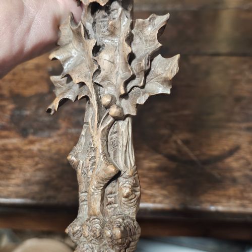 INCREDIBLE QUALITY BLACK FOREST CARVED WOODEN CRUCIFIX C1900 - ADDITIONAL PHOTO 10