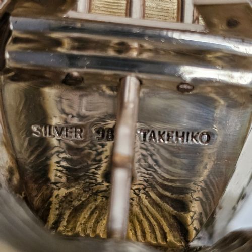 RARE SUPERB LARGE SEKI TAKEHIKO JAPANESE GILT SILVER TREASURE SHIP WITH CASE - ADDITIONAL PHOTO 20