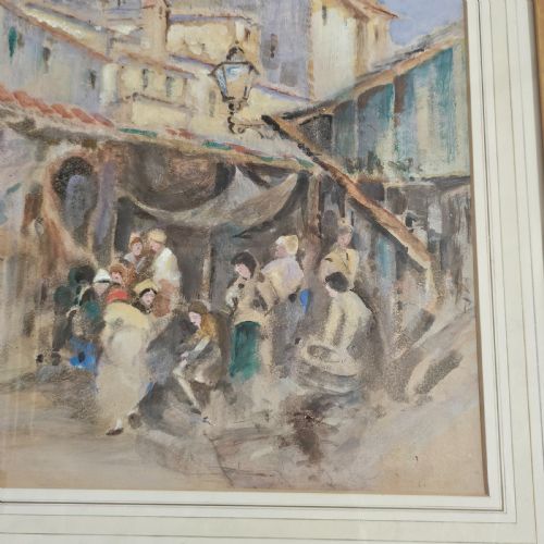 CLARA MONTALBA 18421929 THE MEETING PLACE WATERCOLOUR - ADDITIONAL PHOTO 4