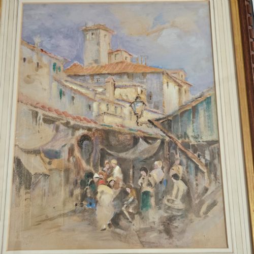 CLARA MONTALBA 18421929 THE MEETING PLACE WATERCOLOUR - ADDITIONAL PHOTO 5