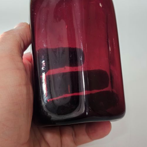 FINE QUALITY EARLY 19THC PURPLE GLASS BOTTLE GIN - ADDITIONAL PHOTO 5