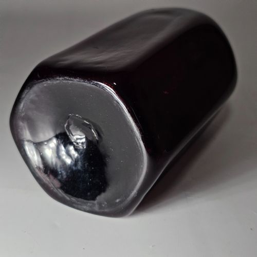 FINE QUALITY EARLY 19THC PURPLE GLASS BOTTLE GIN - ADDITIONAL PHOTO 8
