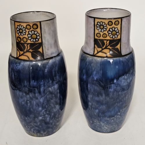 A PAIR OF ROYAL DOULTON STONEWARE VASES BY BESSIE NEWBERY 7903 - ADDITIONAL PHOTO 5