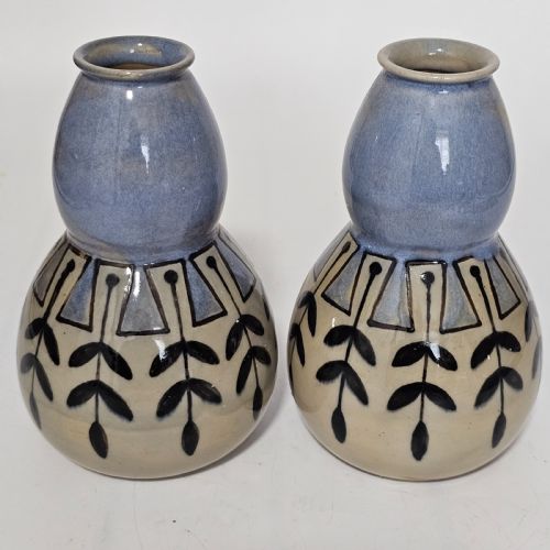 royal doulton ware 'new style' gourd shape vases produced c19121924 - CATEGORY: ANTIQUE VASES - DATED 1910