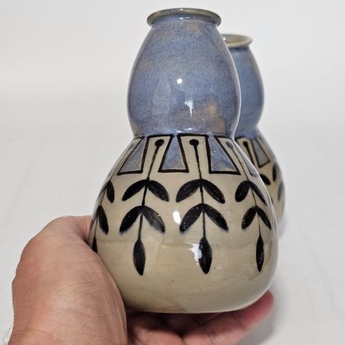 ROYAL DOULTON WARE 'NEW STYLE' GOURD SHAPE VASES PRODUCED C19121924 - ADDITIONAL PHOTO 1
