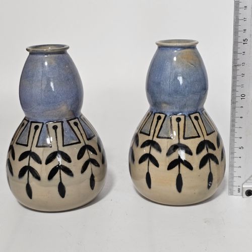 ROYAL DOULTON WARE 'NEW STYLE' GOURD SHAPE VASES PRODUCED C19121924 - ADDITIONAL PHOTO 3