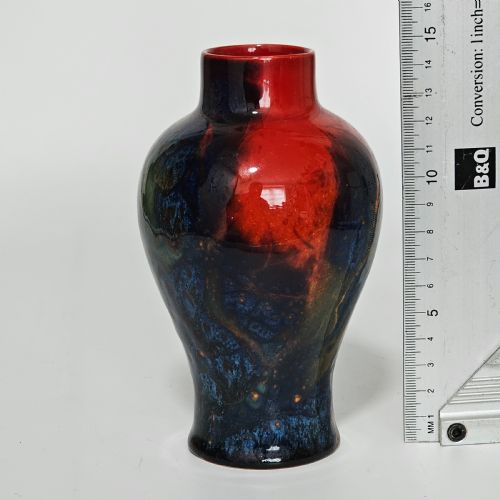 ROYAL DOULTON ENGLAND SUNG FLAMBE WARE VASE SIGNED FM FRED MOORE - ADDITIONAL PHOTO 1