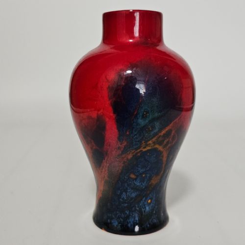 ROYAL DOULTON ENGLAND SUNG FLAMBE WARE VASE SIGNED FM FRED MOORE - ADDITIONAL PHOTO 4