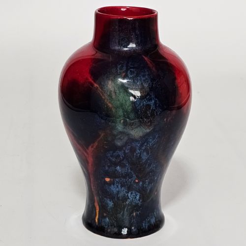 ROYAL DOULTON ENGLAND SUNG FLAMBE WARE VASE SIGNED FM FRED MOORE - ADDITIONAL PHOTO 9
