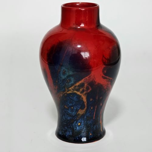 ROYAL DOULTON ENGLAND SUNG FLAMBE WARE VASE SIGNED FM FRED MOORE - ADDITIONAL PHOTO 10