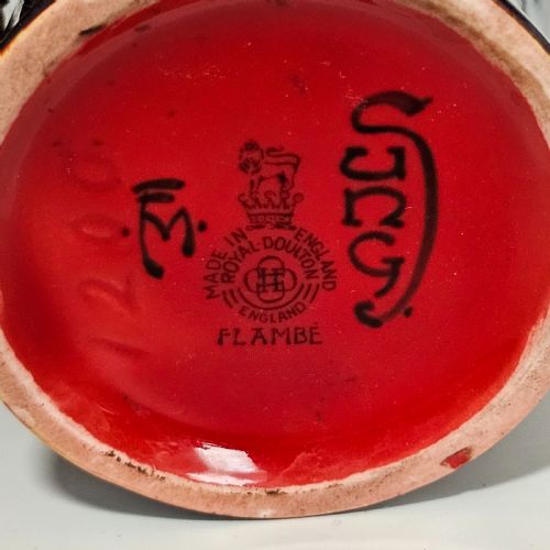 ROYAL DOULTON ENGLAND SUNG FLAMBE WARE VASE SIGNED FM FRED MOORE - ADDITIONAL PHOTO 13
